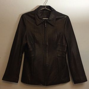 Kasper Black Leather Jacket